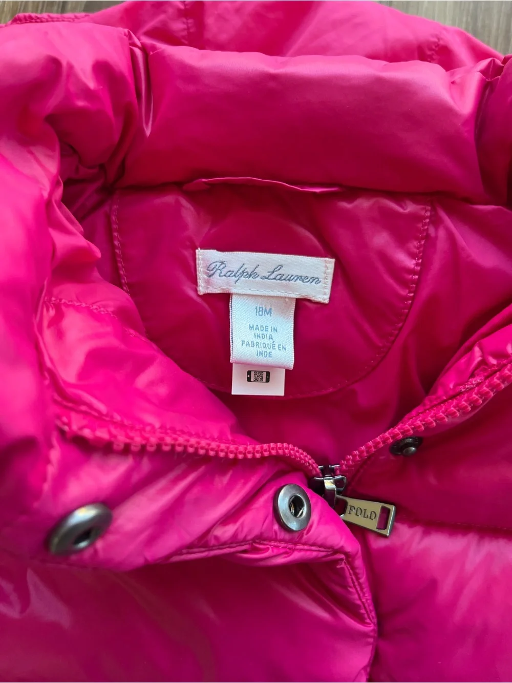 Baby Ralph Lauren Hot Pink Quilted Puffer Jacket - 18 Months - Like New 🩷